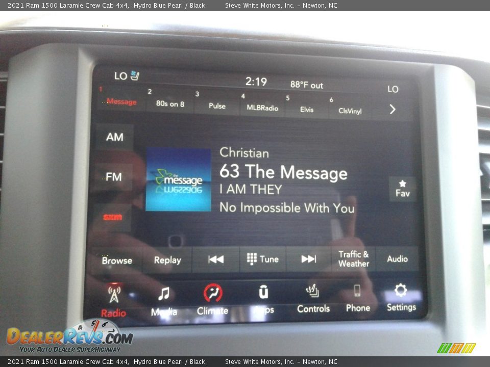 2021 Ram 1500 Laramie Crew Cab 4x4 Hydro Blue Pearl / Black Photo #23