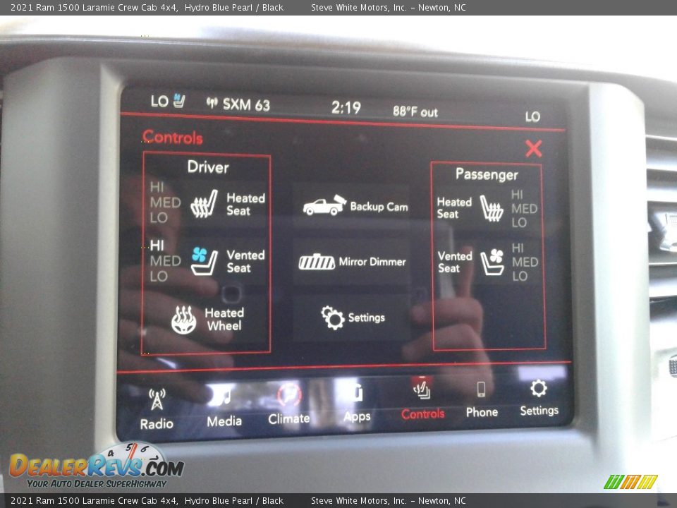 2021 Ram 1500 Laramie Crew Cab 4x4 Hydro Blue Pearl / Black Photo #25