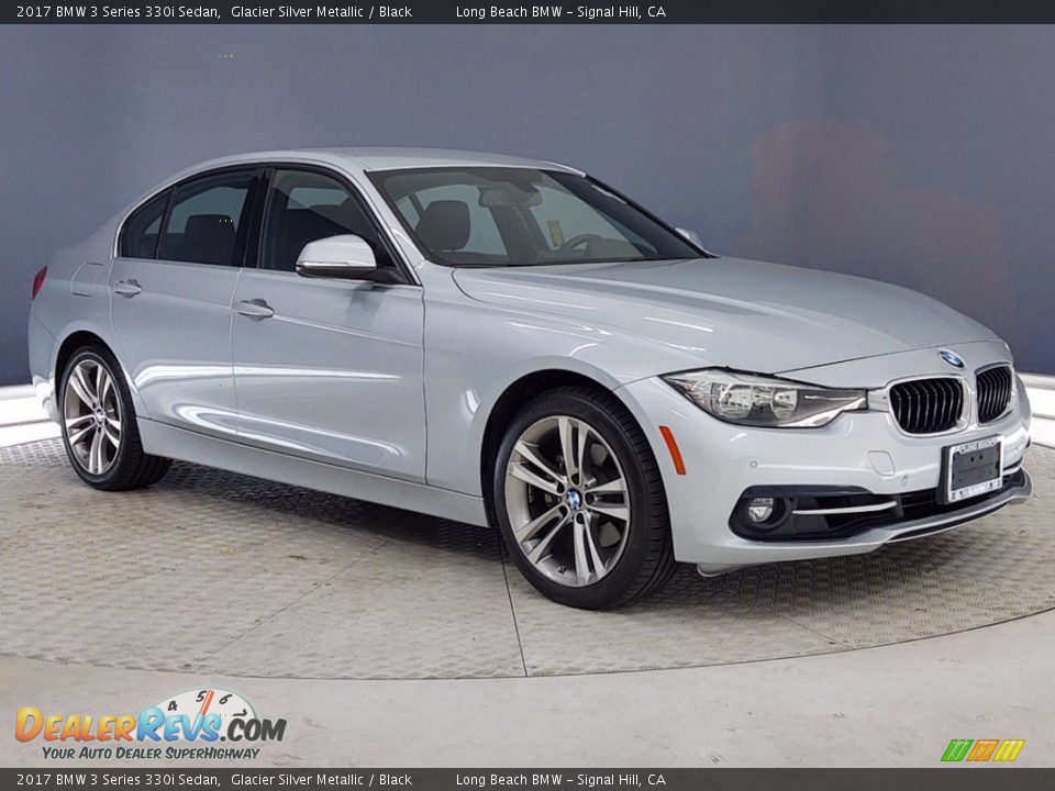 2017 BMW 3 Series 330i Sedan Glacier Silver Metallic / Black Photo #1