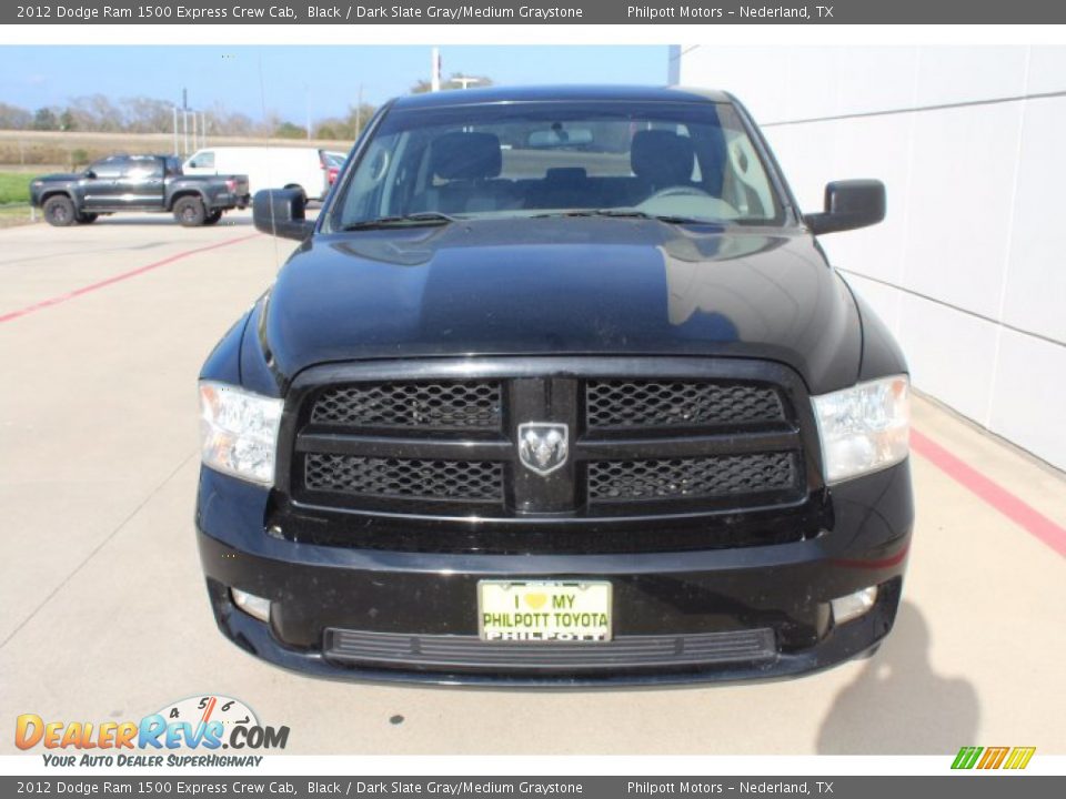 2012 Dodge Ram 1500 Express Crew Cab Black / Dark Slate Gray/Medium Graystone Photo #3