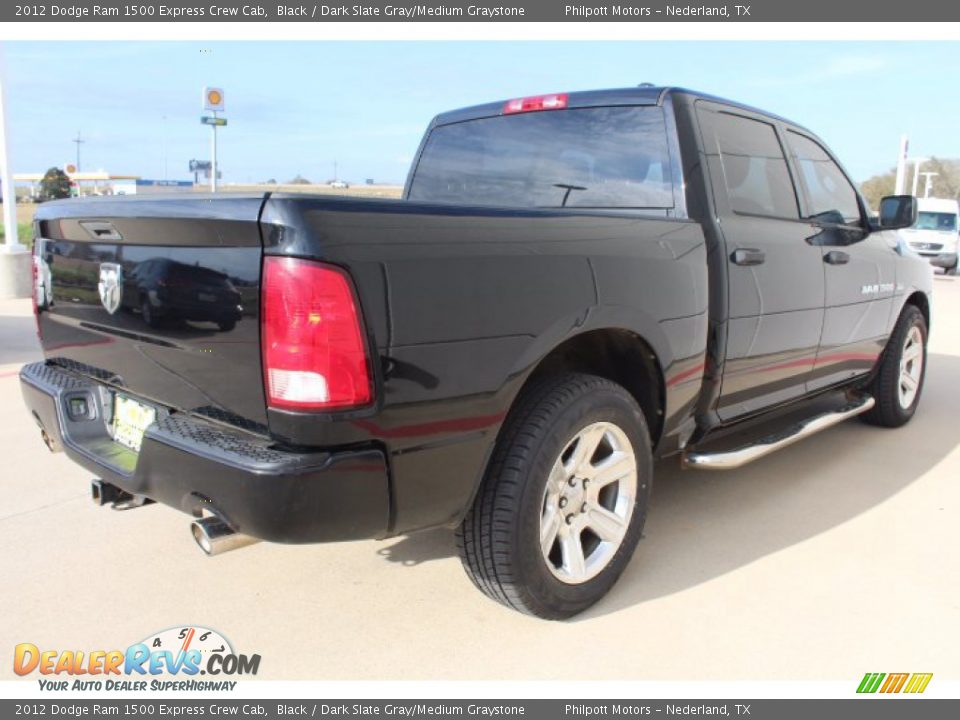 2012 Dodge Ram 1500 Express Crew Cab Black / Dark Slate Gray/Medium Graystone Photo #8
