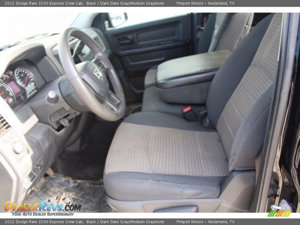 2012 Dodge Ram 1500 Express Crew Cab Black / Dark Slate Gray/Medium Graystone Photo #10