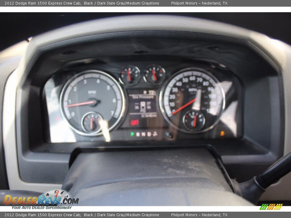 2012 Dodge Ram 1500 Express Crew Cab Black / Dark Slate Gray/Medium Graystone Photo #13