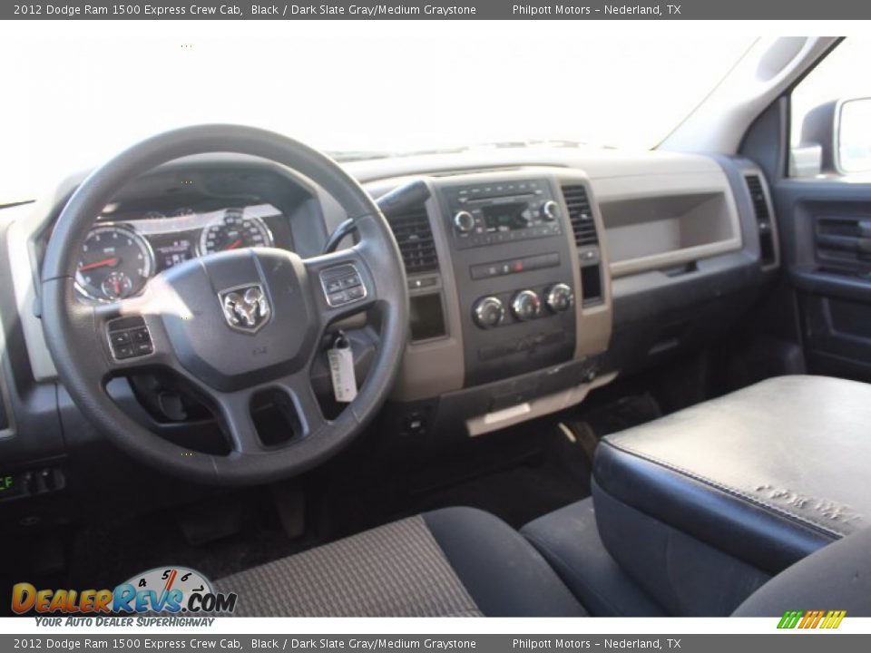 2012 Dodge Ram 1500 Express Crew Cab Black / Dark Slate Gray/Medium Graystone Photo #19