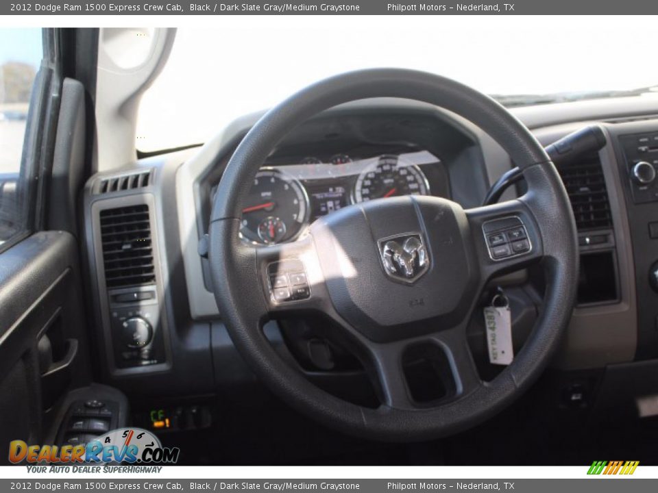 2012 Dodge Ram 1500 Express Crew Cab Black / Dark Slate Gray/Medium Graystone Photo #20