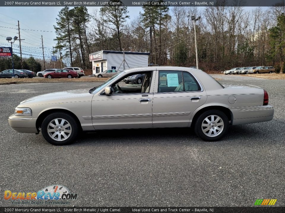 2007 Mercury Grand Marquis LS Silver Birch Metallic / Light Camel Photo #4