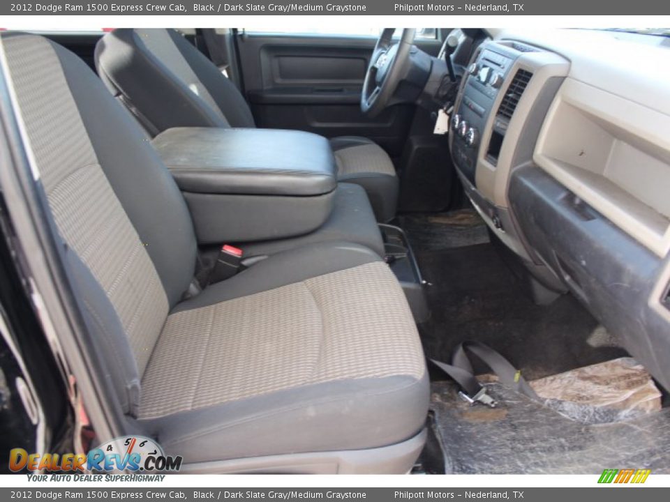 2012 Dodge Ram 1500 Express Crew Cab Black / Dark Slate Gray/Medium Graystone Photo #25