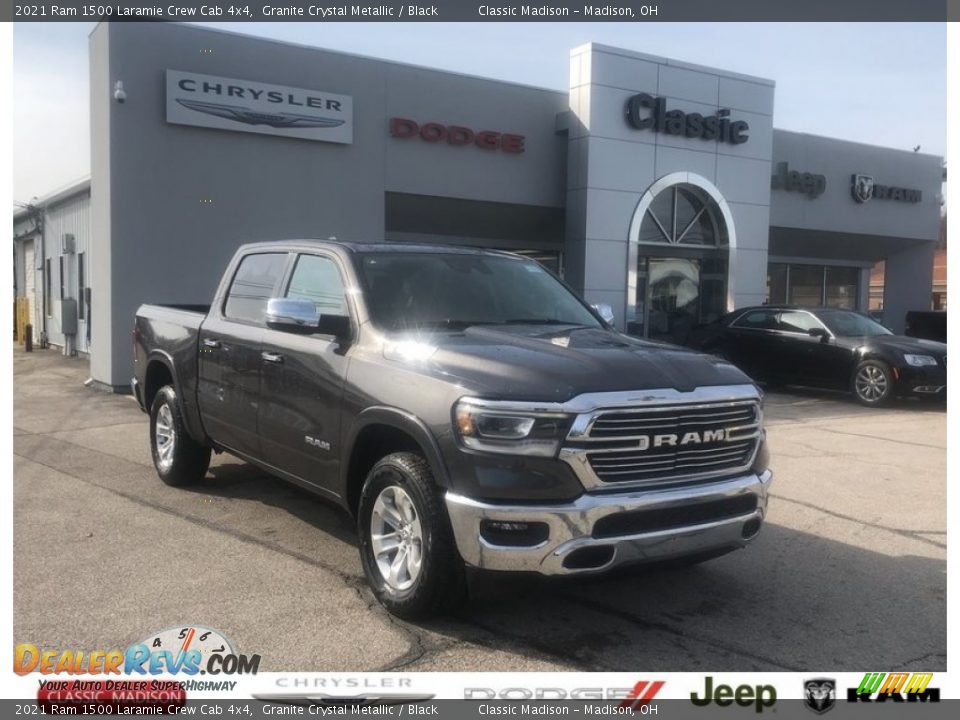 2021 Ram 1500 Laramie Crew Cab 4x4 Granite Crystal Metallic / Black Photo #1