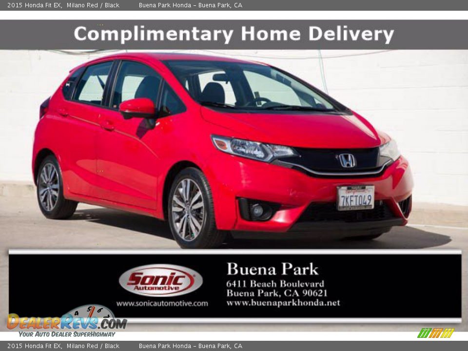 2015 Honda Fit EX Milano Red / Black Photo #1