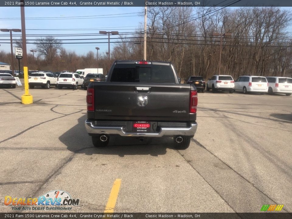 2021 Ram 1500 Laramie Crew Cab 4x4 Granite Crystal Metallic / Black Photo #12