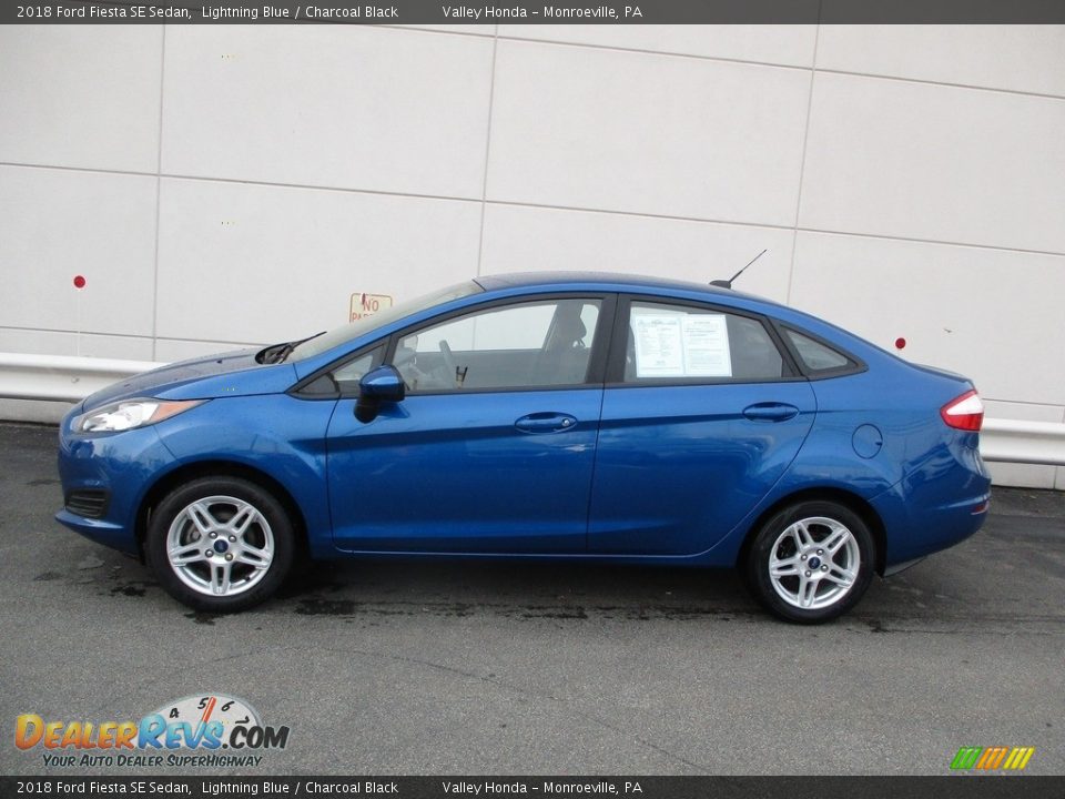 2018 Ford Fiesta SE Sedan Lightning Blue / Charcoal Black Photo #2