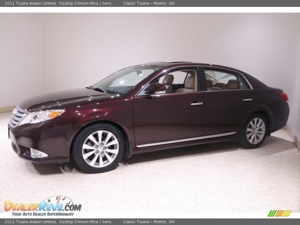 2011 Toyota Avalon Limited Sizzling Crimson Mica / Ivory Photo #3