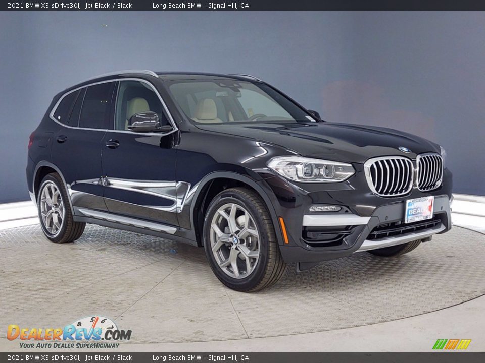 2021 BMW X3 sDrive30i Jet Black / Black Photo #1