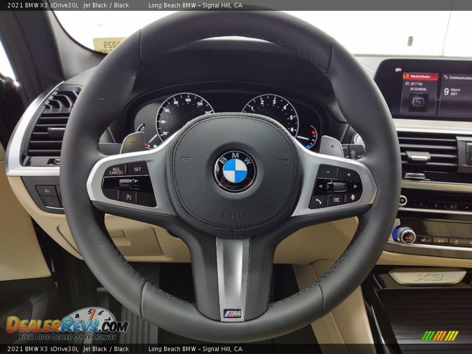 2021 BMW X3 sDrive30i Jet Black / Black Photo #14