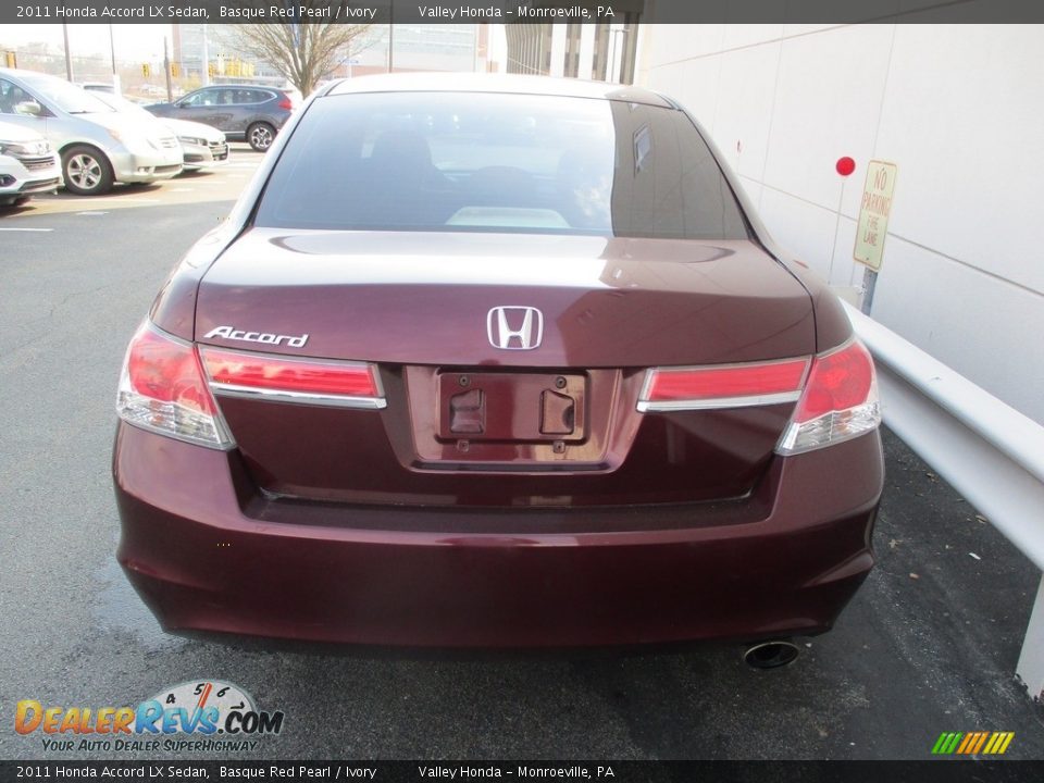 2011 Honda Accord LX Sedan Basque Red Pearl / Ivory Photo #4