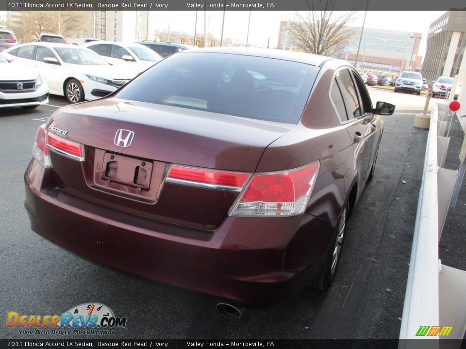 2011 Honda Accord LX Sedan Basque Red Pearl / Ivory Photo #5