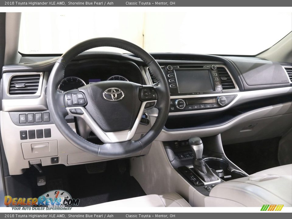 2018 Toyota Highlander XLE AWD Shoreline Blue Pearl / Ash Photo #6