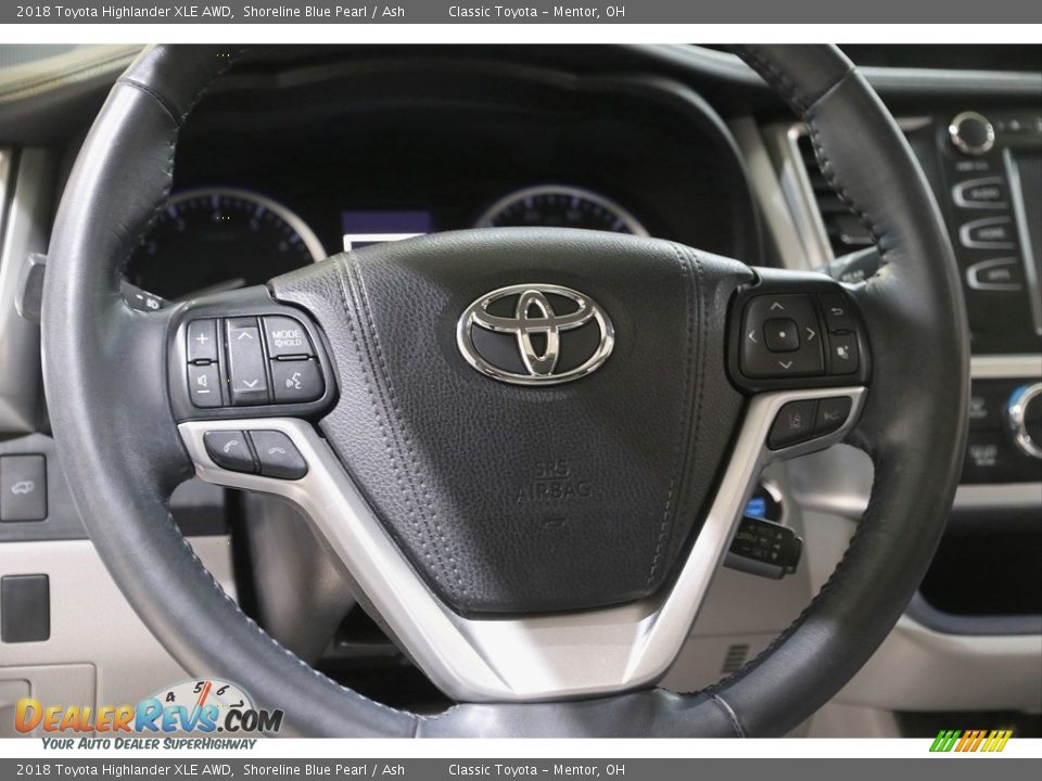 2018 Toyota Highlander XLE AWD Shoreline Blue Pearl / Ash Photo #7