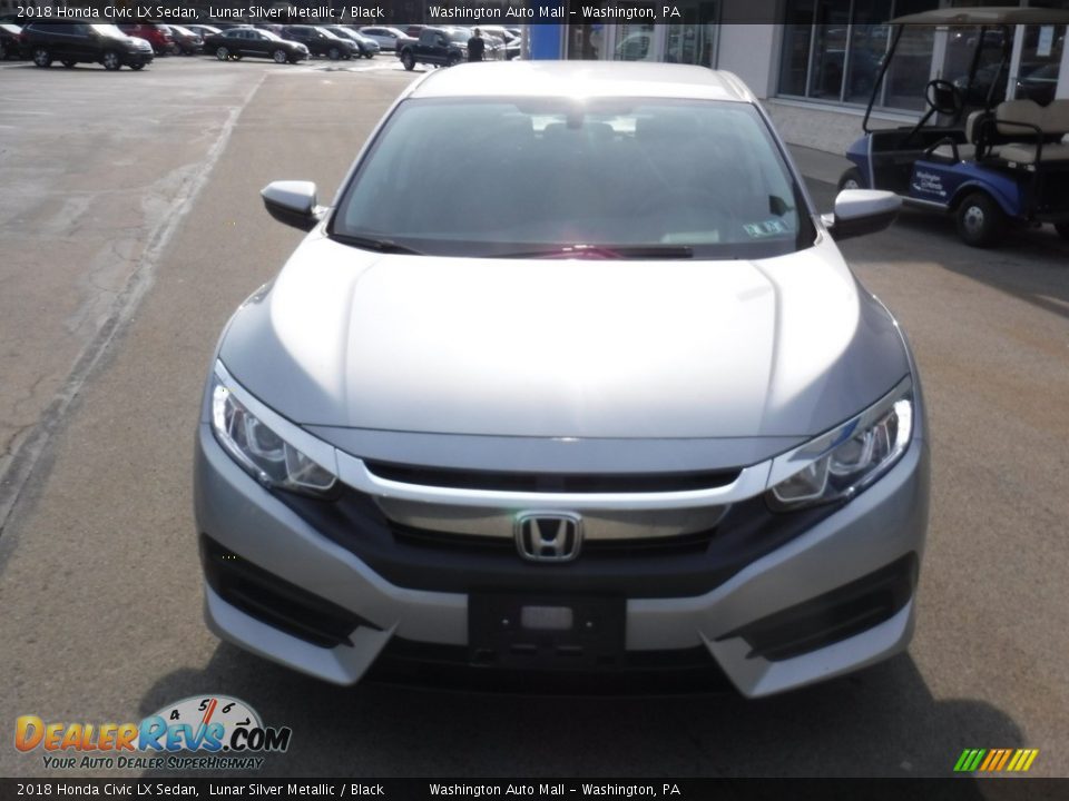 2018 Honda Civic LX Sedan Lunar Silver Metallic / Black Photo #4