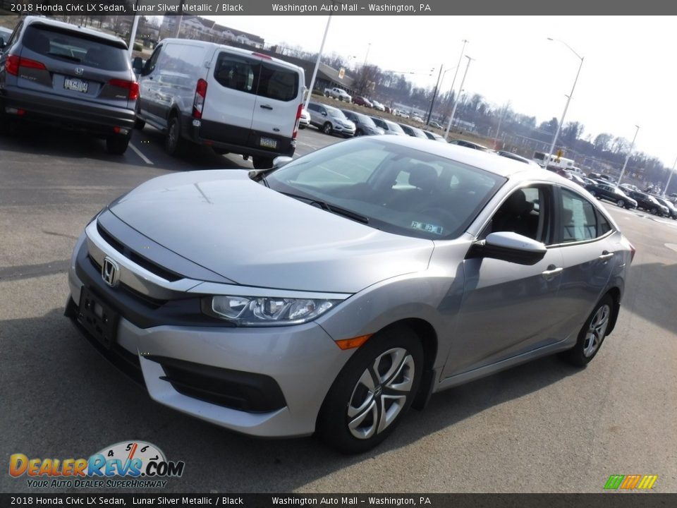 2018 Honda Civic LX Sedan Lunar Silver Metallic / Black Photo #5