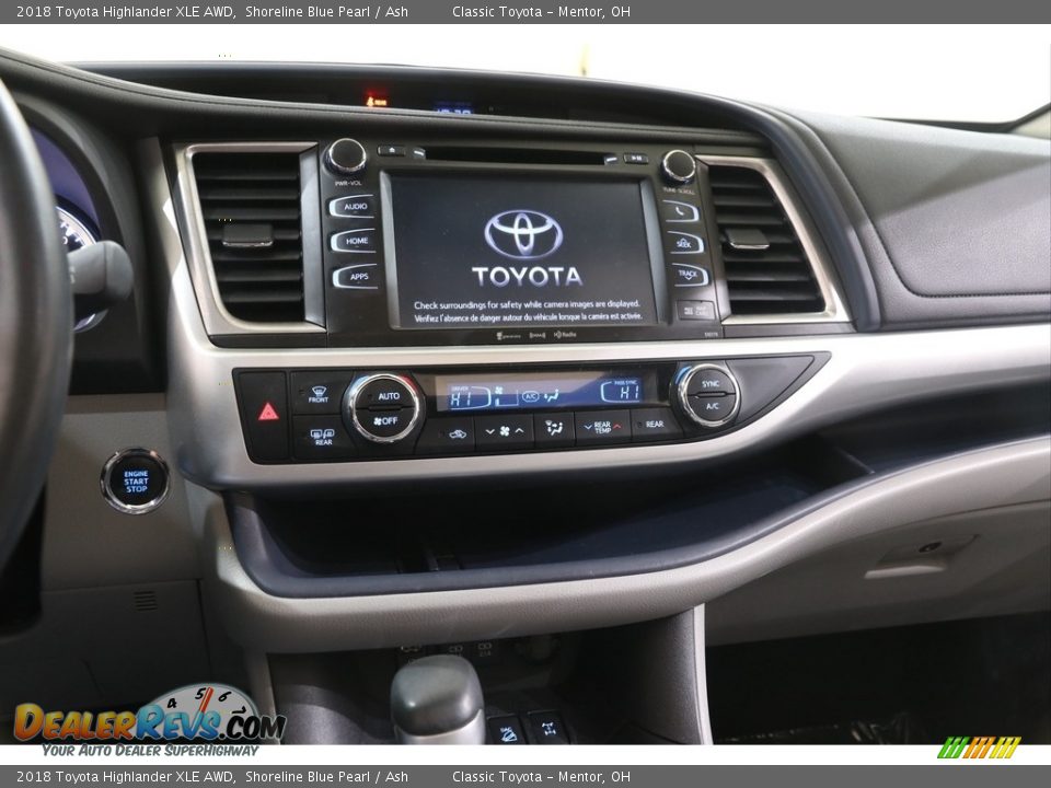 2018 Toyota Highlander XLE AWD Shoreline Blue Pearl / Ash Photo #9