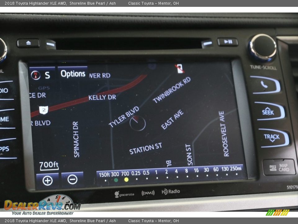 2018 Toyota Highlander XLE AWD Shoreline Blue Pearl / Ash Photo #10