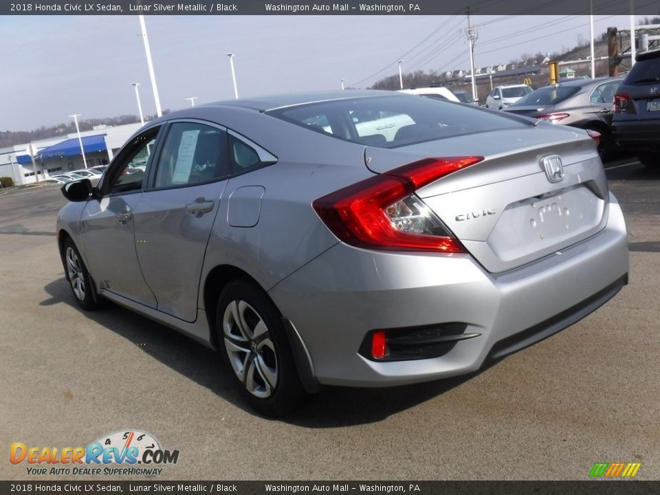 2018 Honda Civic LX Sedan Lunar Silver Metallic / Black Photo #7