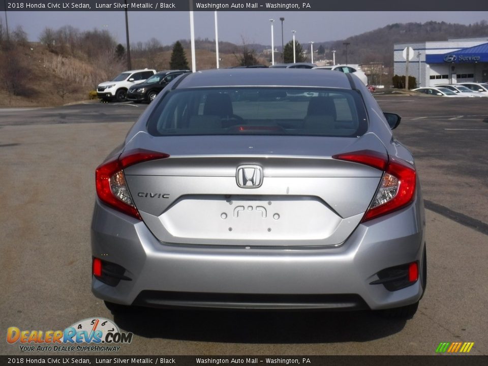 2018 Honda Civic LX Sedan Lunar Silver Metallic / Black Photo #8