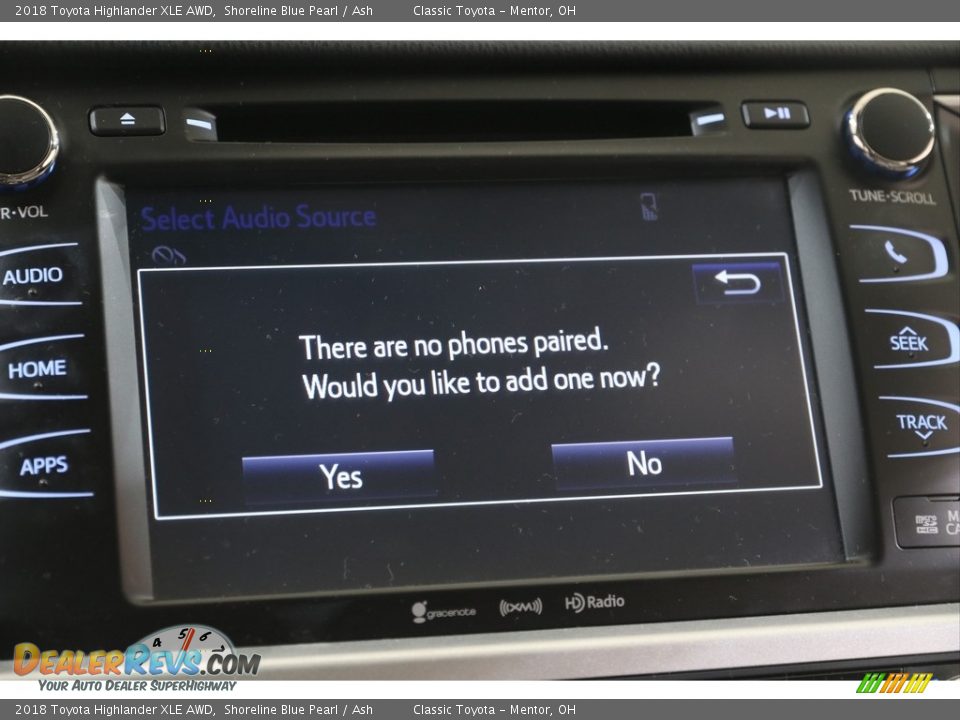 2018 Toyota Highlander XLE AWD Shoreline Blue Pearl / Ash Photo #12
