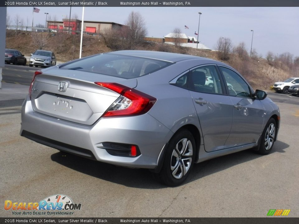 2018 Honda Civic LX Sedan Lunar Silver Metallic / Black Photo #9
