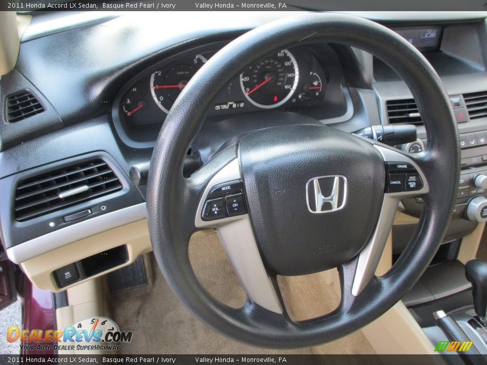 2011 Honda Accord LX Sedan Basque Red Pearl / Ivory Photo #13