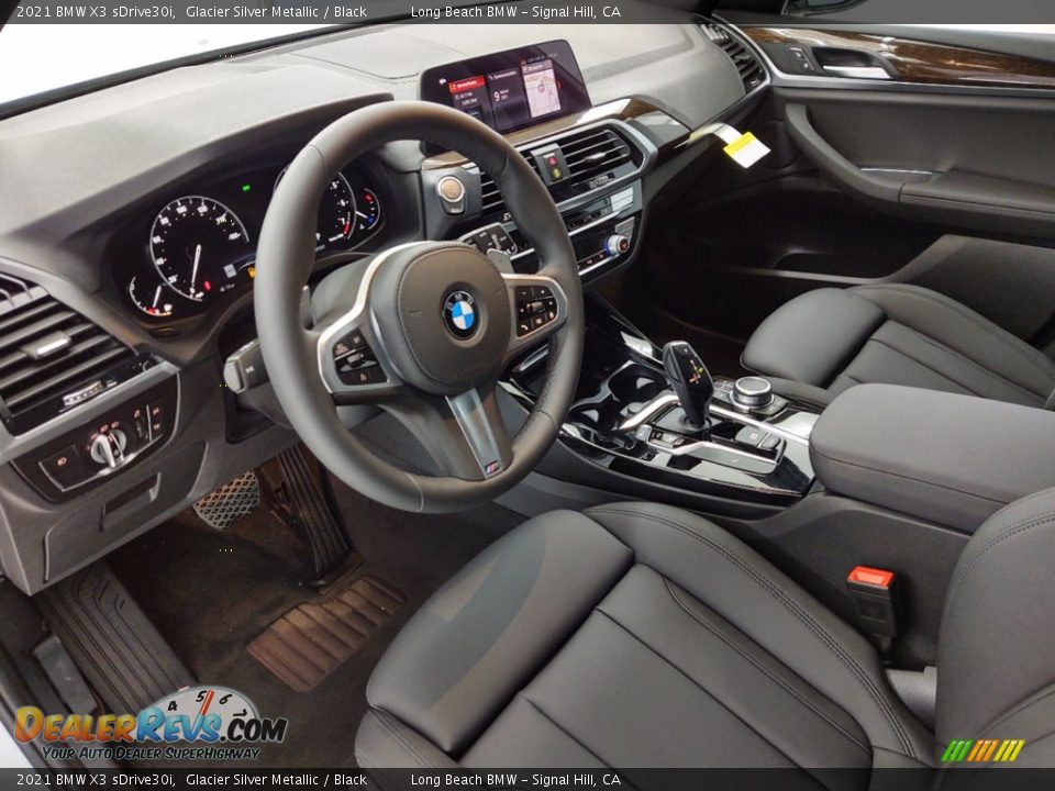 2021 BMW X3 sDrive30i Glacier Silver Metallic / Black Photo #12