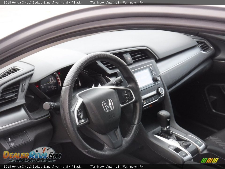 2018 Honda Civic LX Sedan Lunar Silver Metallic / Black Photo #12