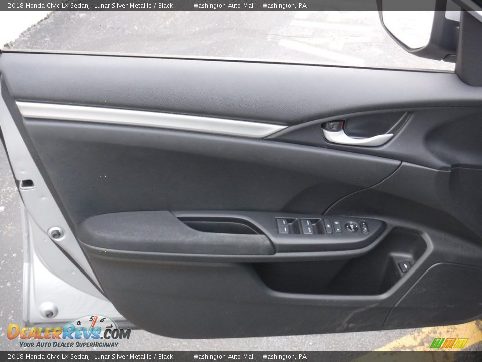 2018 Honda Civic LX Sedan Lunar Silver Metallic / Black Photo #13