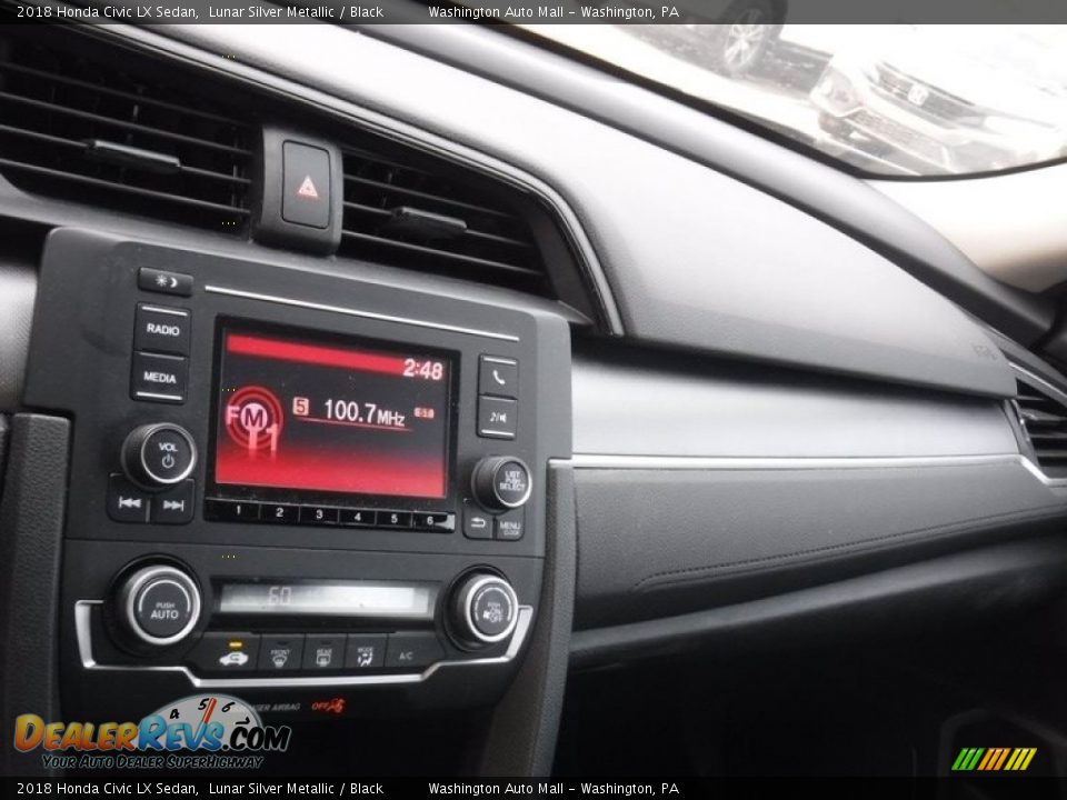 2018 Honda Civic LX Sedan Lunar Silver Metallic / Black Photo #17