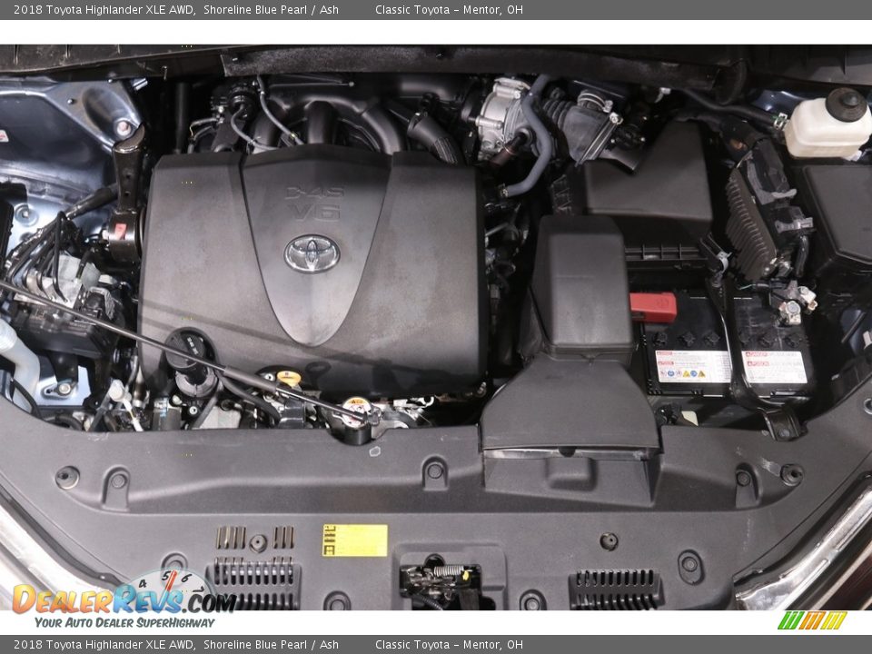 2018 Toyota Highlander XLE AWD Shoreline Blue Pearl / Ash Photo #21