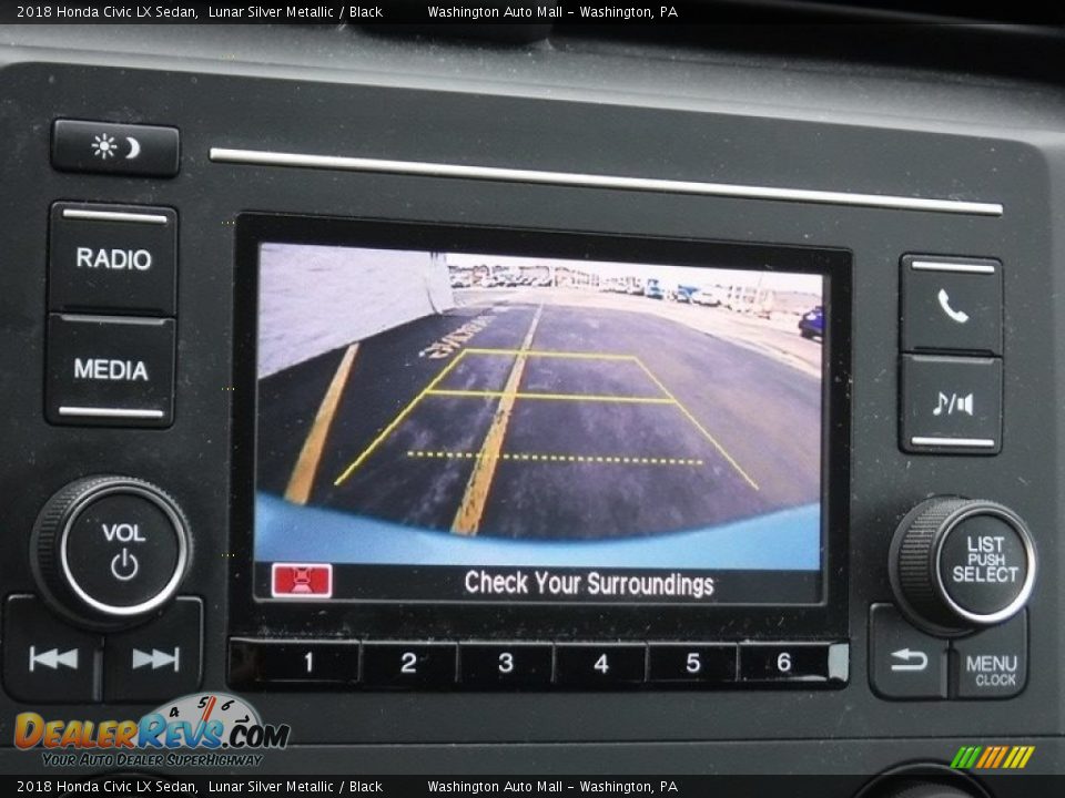 2018 Honda Civic LX Sedan Lunar Silver Metallic / Black Photo #18
