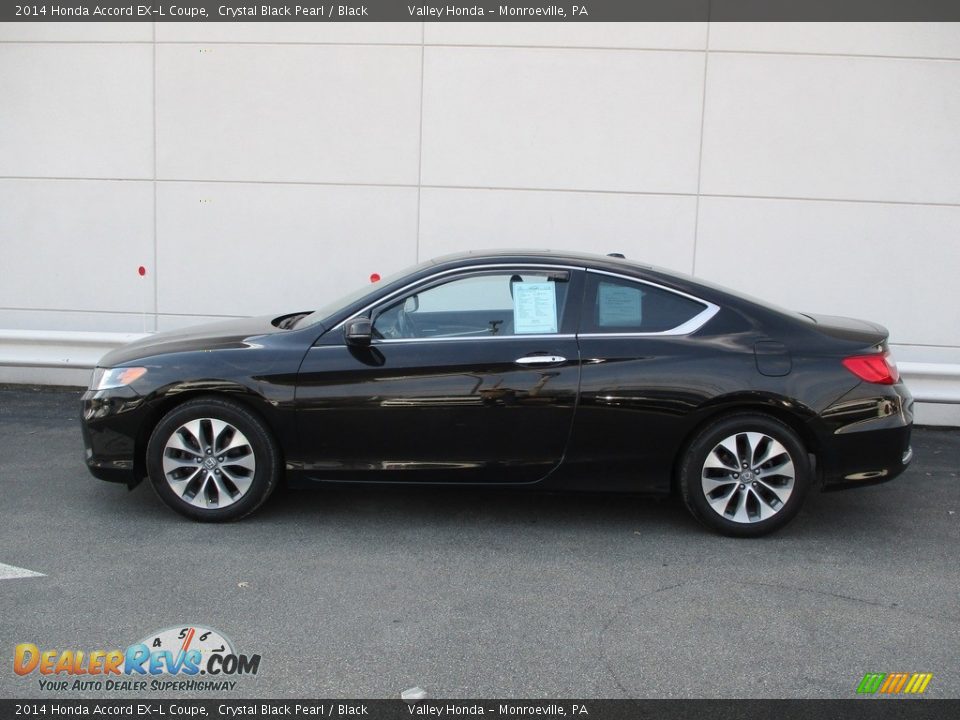 2014 Honda Accord EX-L Coupe Crystal Black Pearl / Black Photo #2