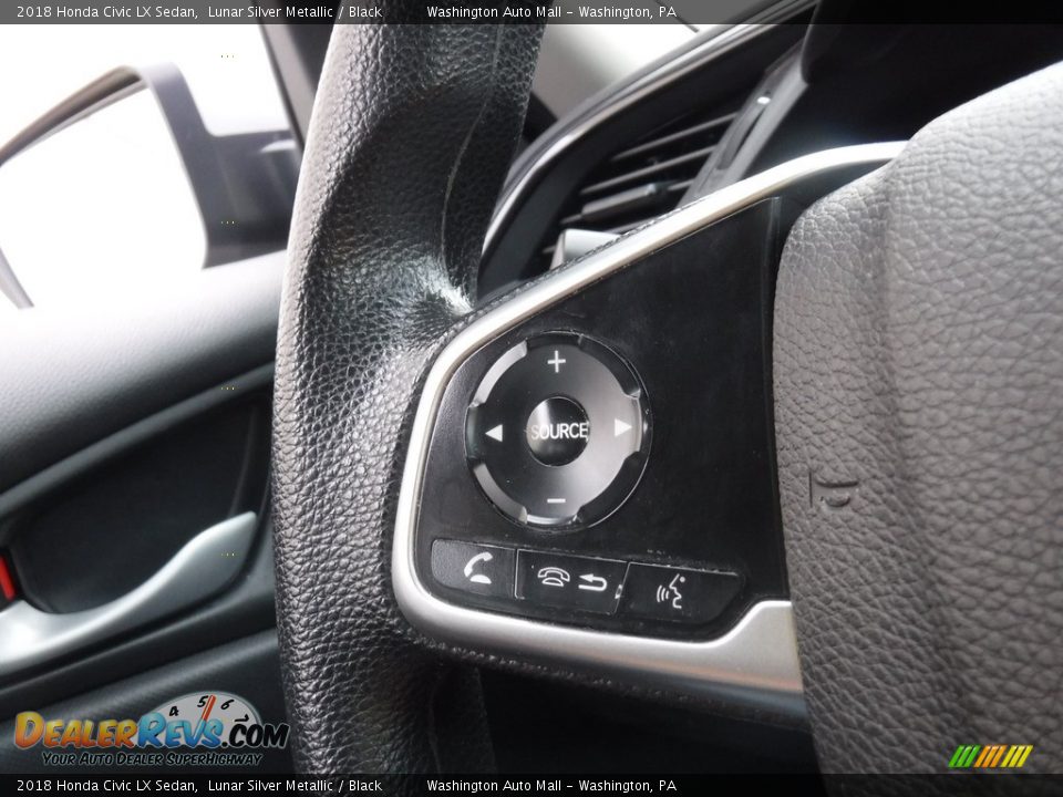 2018 Honda Civic LX Sedan Lunar Silver Metallic / Black Photo #20