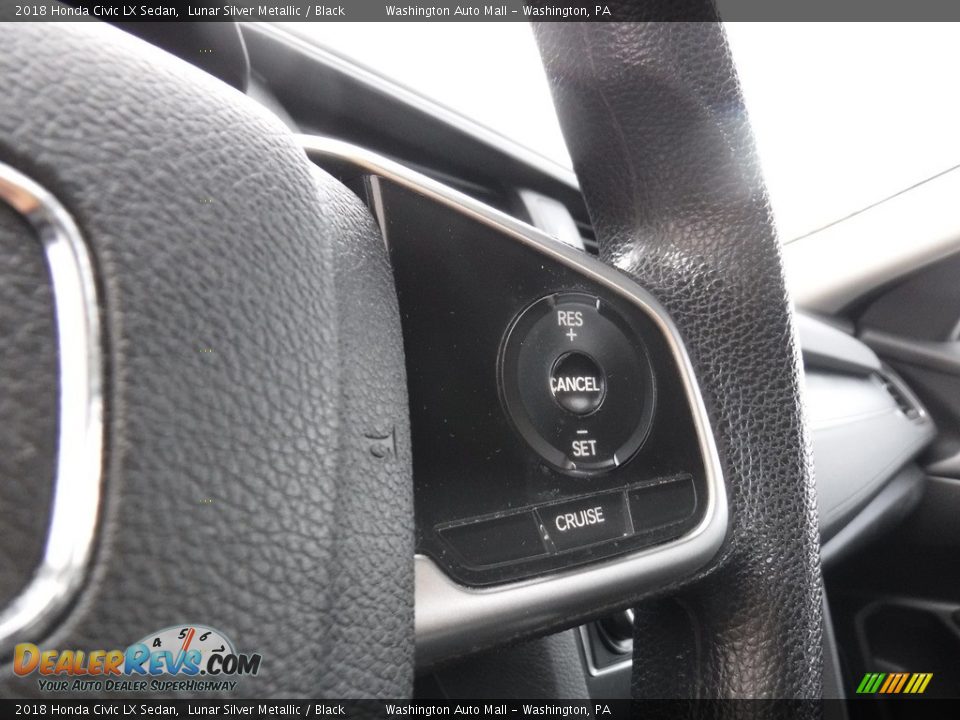 2018 Honda Civic LX Sedan Lunar Silver Metallic / Black Photo #21