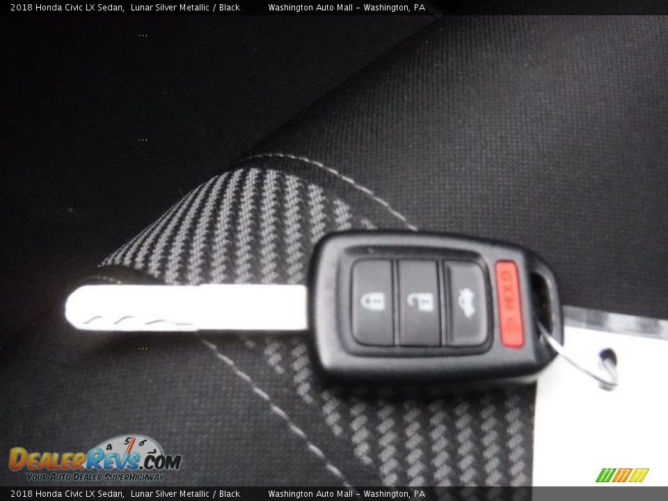 2018 Honda Civic LX Sedan Lunar Silver Metallic / Black Photo #26