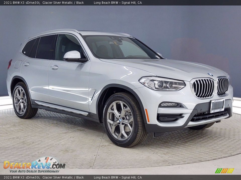 2021 BMW X3 sDrive30i Glacier Silver Metallic / Black Photo #27