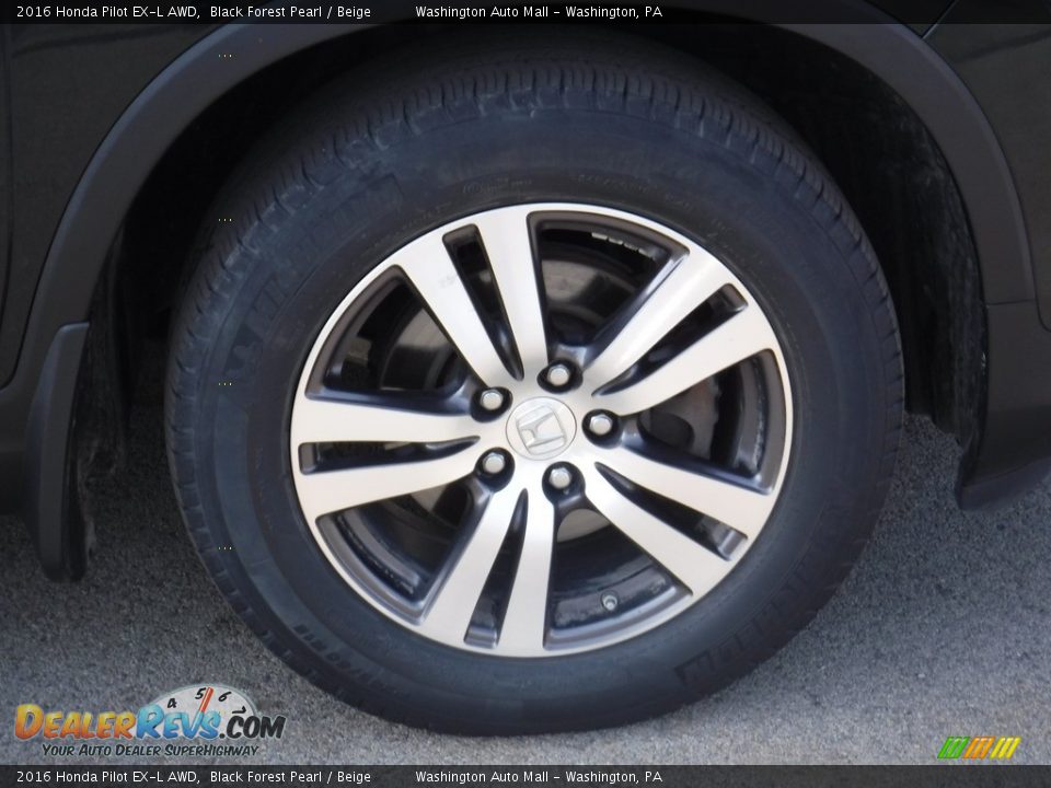 2016 Honda Pilot EX-L AWD Black Forest Pearl / Beige Photo #3