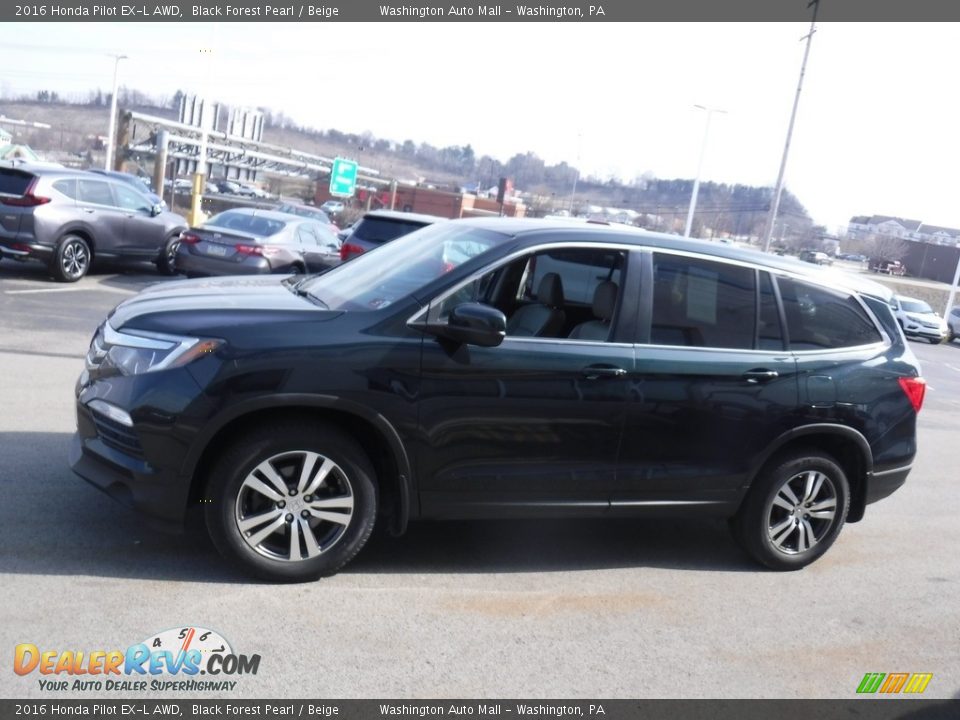 2016 Honda Pilot EX-L AWD Black Forest Pearl / Beige Photo #7