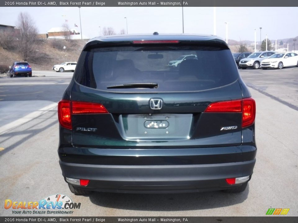 2016 Honda Pilot EX-L AWD Black Forest Pearl / Beige Photo #8