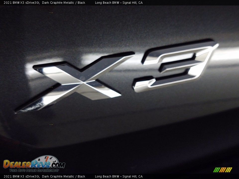2021 BMW X3 sDrive30i Dark Graphite Metallic / Black Photo #8