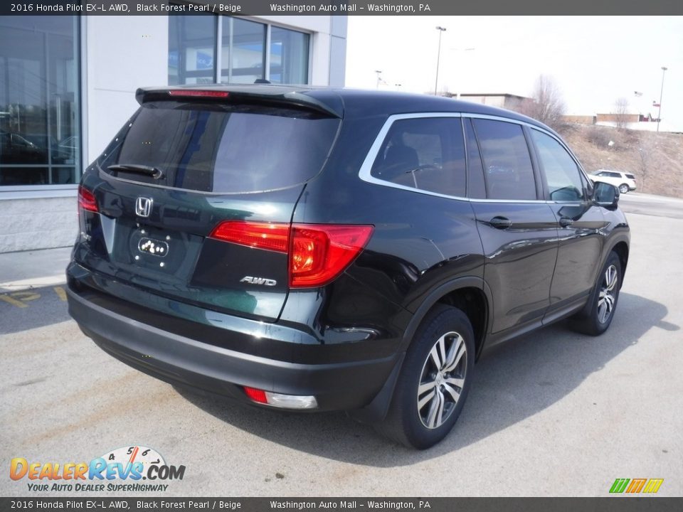 2016 Honda Pilot EX-L AWD Black Forest Pearl / Beige Photo #9