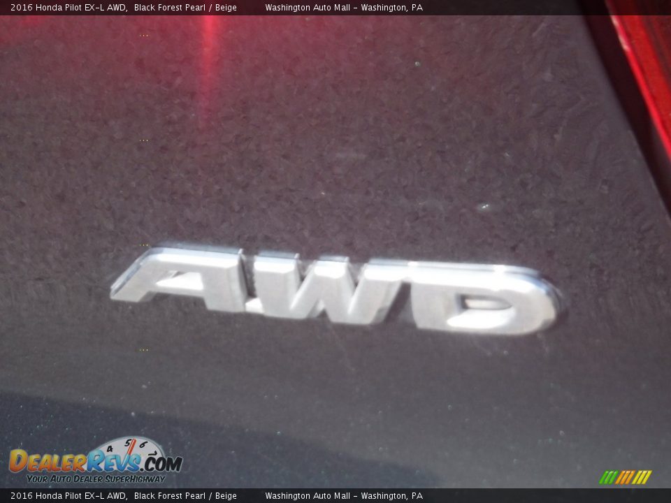 2016 Honda Pilot EX-L AWD Black Forest Pearl / Beige Photo #10