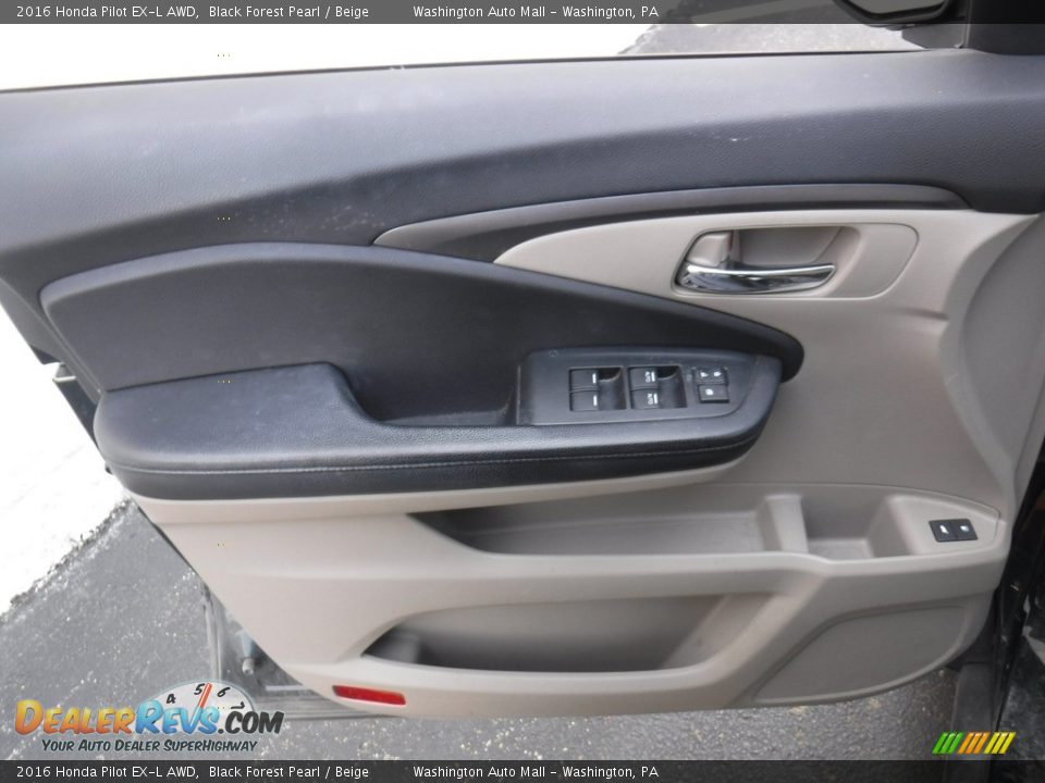 2016 Honda Pilot EX-L AWD Black Forest Pearl / Beige Photo #12