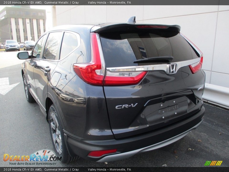 2018 Honda CR-V EX AWD Gunmetal Metallic / Gray Photo #3